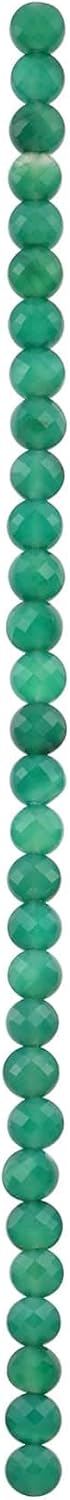 Bead Landing Green Faceted Agate Coin Beads, 6mm, 12 Pack