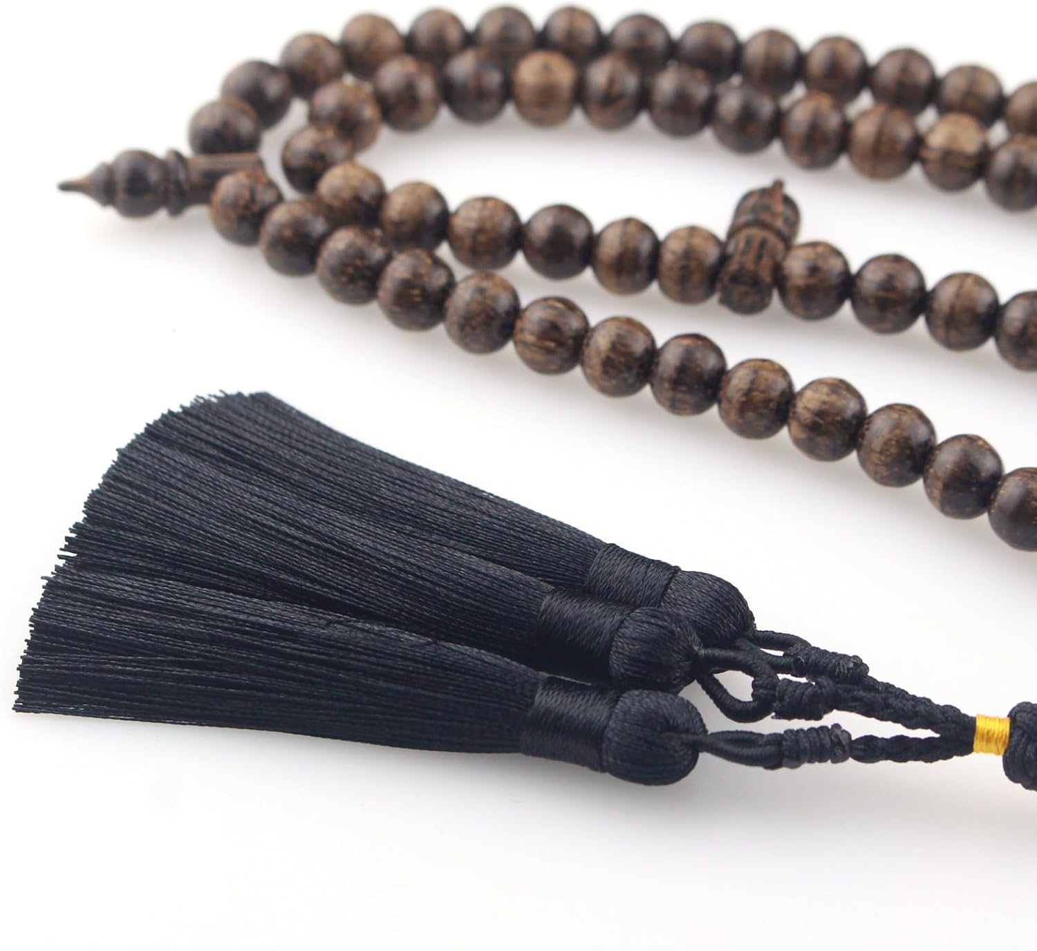 Muslims Islamic Dhikr 99 Tasbeeh Tasbih Prayer Beads, Wood Beads with Tassel
