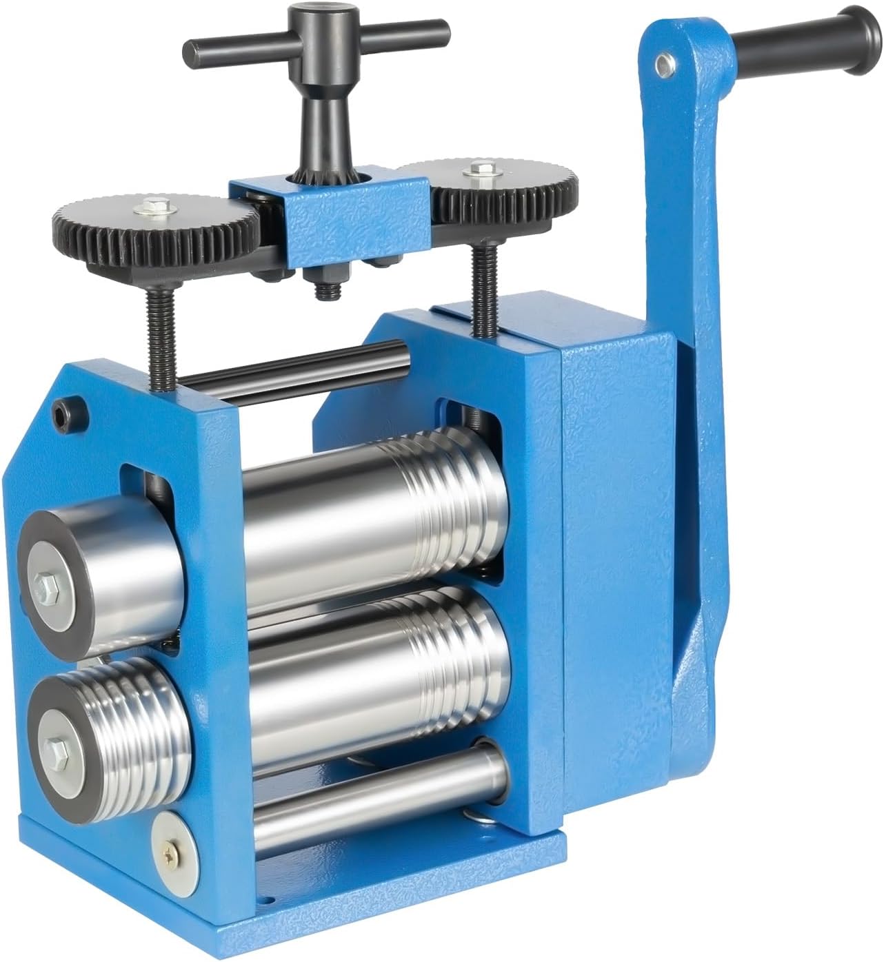 Jewelry Rolling Mill Machine, 3 inch Manual Combination Press Tabletting Tool, Gear Ratio 3:1 Jewelry DIY Presser Rolling Mills, Metal Ornament Making Tool for Gold, Silver, Copper, Aluminum