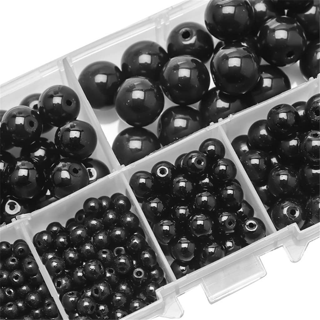 Round Beads Smooth 3/4/6/8/10/12MM Gl Loose Beaded Beading Jewerly Making Charms Bracelets Accessories (Color : A, Size : One Size)