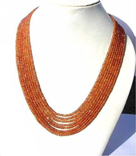 sapphire multi strand necklace - 8 strnads finest songea sapphire micro faceted rondelle beads 17-19