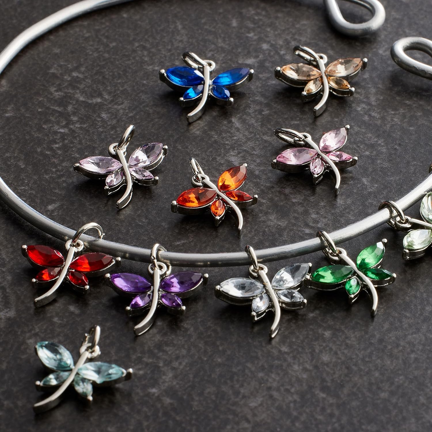 Bead Landing 12 Packs: 12 ct. (144 total) Charmalong™ Silver Dragonfly Charms
