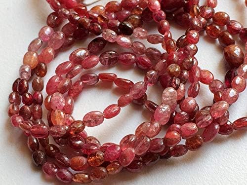 ruby - ruby plain oval beads, ruby necklace, ruby jewelry, ruby stone, genuine ruby necklace, 6x5mm, 10 inch strand