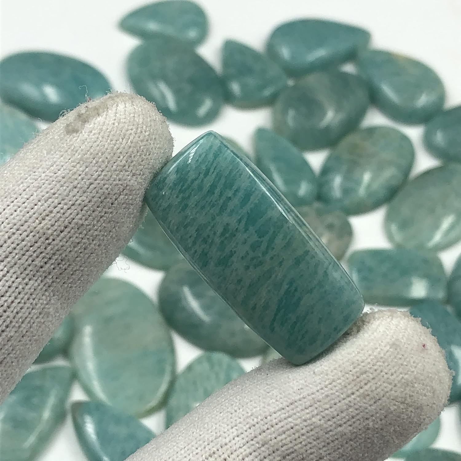Natural BLUE AMAZONITE Gemstone Loose Cabochon Lot For Jewelry Making, Loose Gemstone For Ring, Earring & Pendant Necklace, Jewelry Making Cabochons, Healing Gemstones