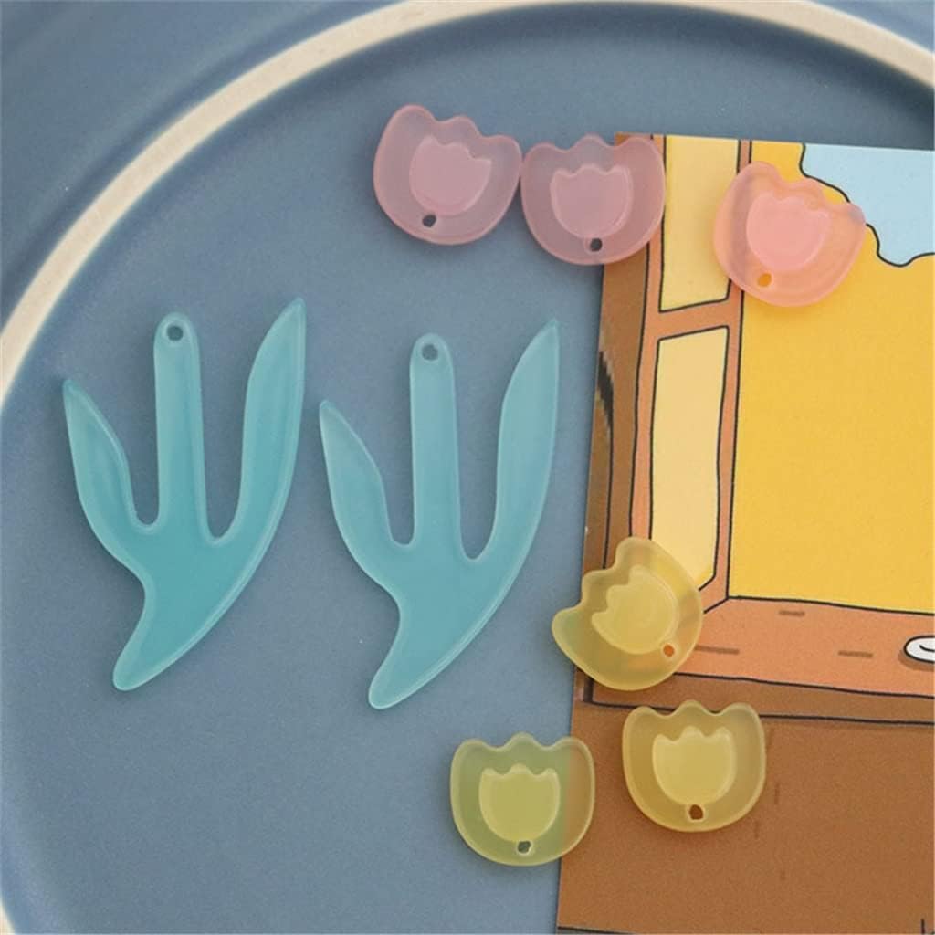 SIDUFHAOPKLL Jelly Acrylic Earrings DIY Handicraft Material Accessories(Black)