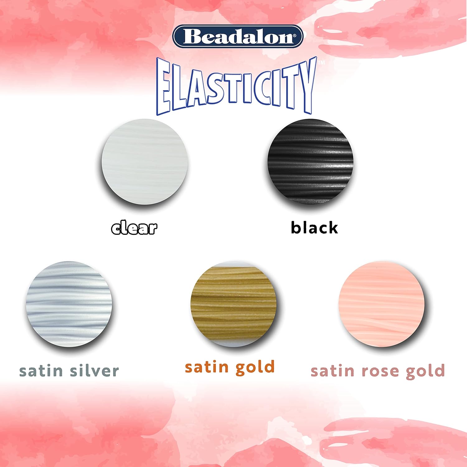 Beadalon Elasticity Stretch Cord, 0.5 mm, Clear, 500 m