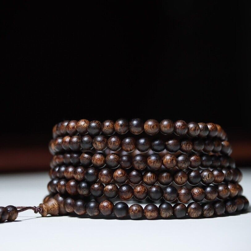 Agarwood 5mm×216pcs Vietnam Nha Trang Agarwood Skewers Beads Rosary Collection Class