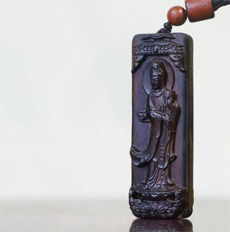 Agarwood Real Hand Carving Genuine Indonesia Dried Wild Agarwood Avalokitesvara Pendant