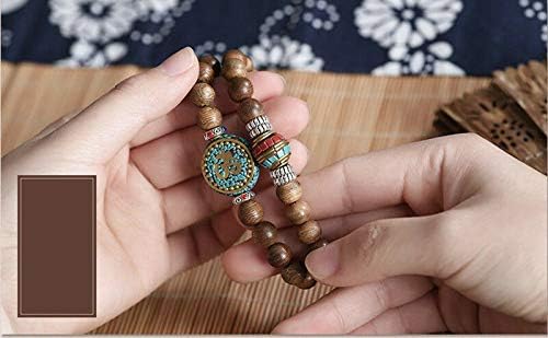 GLW Meditation Prayer Beads Mala Kalimantan Genuine Wild Agarwood Aloewood 7 Mm#4948