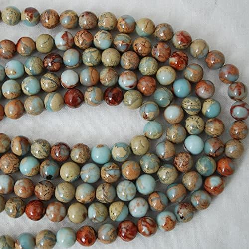 13 inch Strand of Natural gem Impression, 10mm Round Smooth Beads for DIY Jewelry Making. | Beads_04798