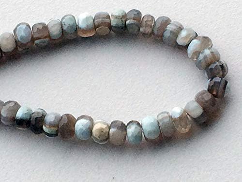 Opal - Boulder Opal Beads, Boulder Opal Faceted Rondelle Beads, Boulder Opal Necklace, 7.5mm, 46 Pieces, 8 Inch Strand