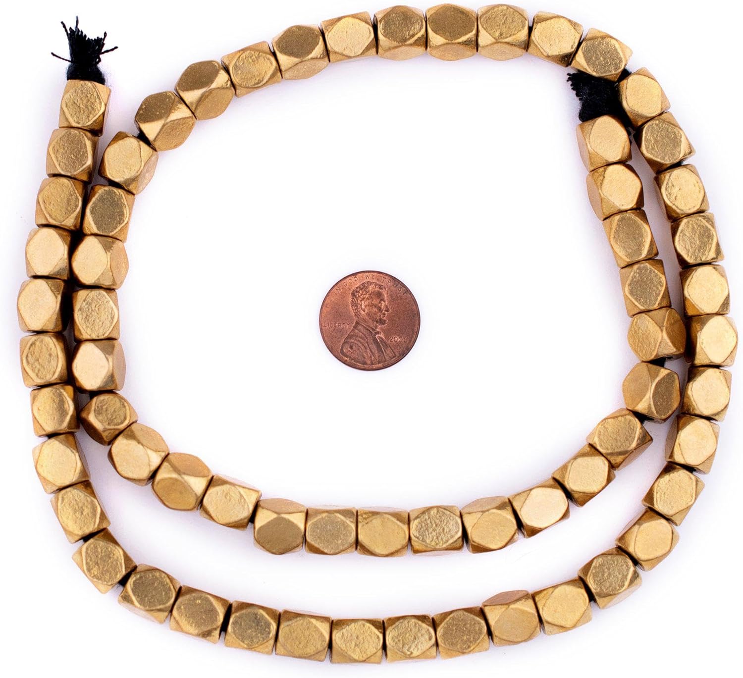 The Bead Chest Brass Diamond Cut Beads (9mm)