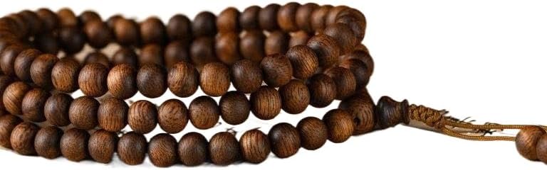 Fusen Red Clay Agarwood 6mm x 108 Beads Aged Material with Sweet Incense Aroma Mellow and Rich Incense Fragrance Buddhist Prayer Beads