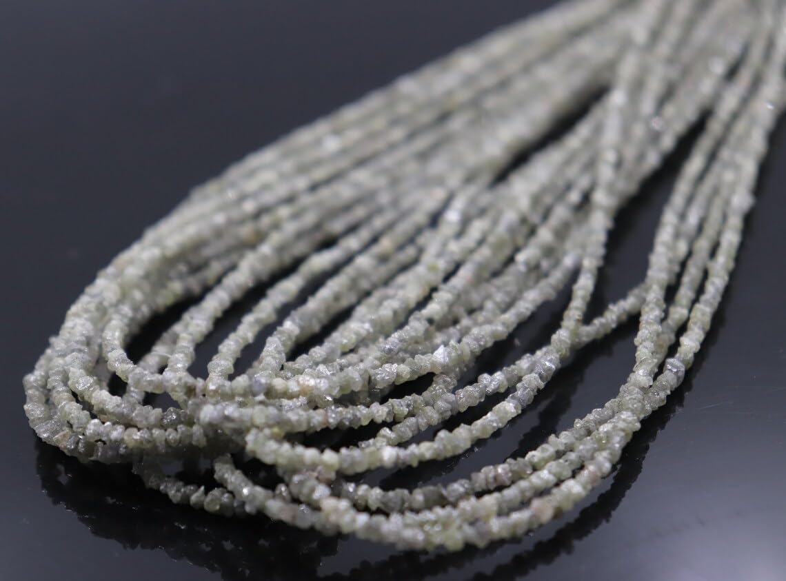 Natural Light Brown Diamond Uncut Beads 3-3.5mm Brown Uncut Beads Brown Diamond Beads Light Brown Rough Beads Conflict Free Bead (5 Strands)