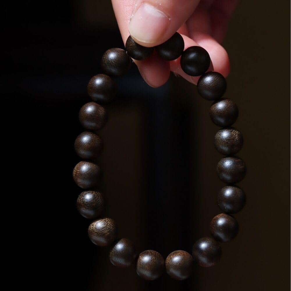 Agarwood 10mm Brunei Black Chess agarwood Skewer Vegetarian Buddha Bead rosary beads