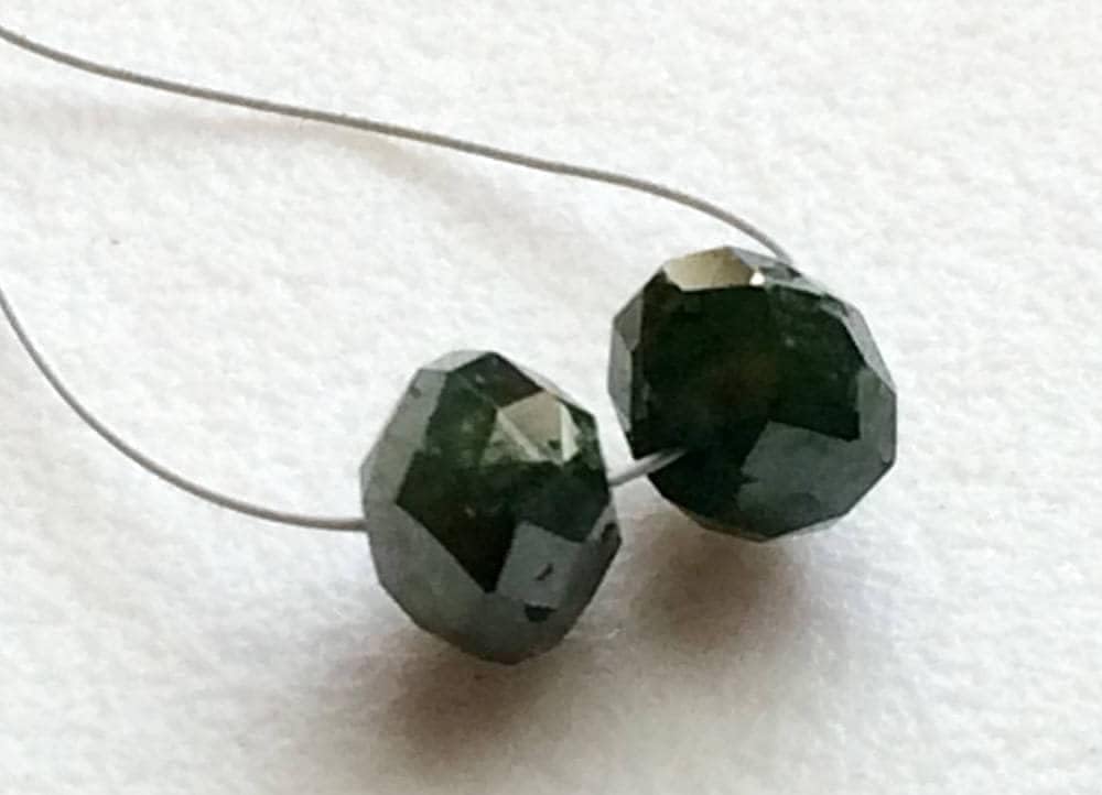 5mm Blue Sparkling Faceted Diamond Rondelle Beads, 1 Piece Diamond Beads, Diamond Rondelles for Jewelry - DS4118, 5 MM