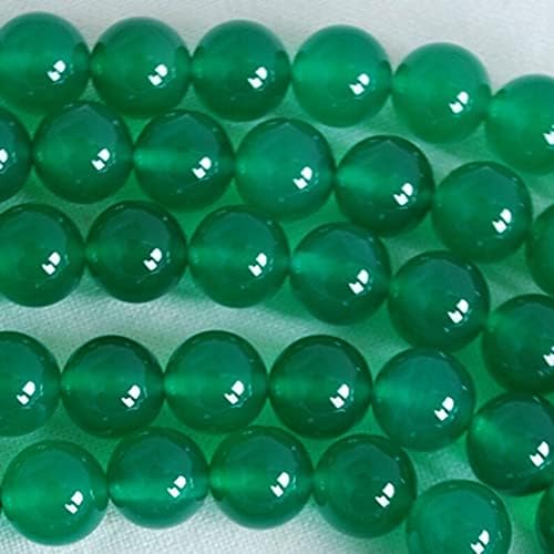 13 inch Strand of Natural gem Green Agate, 10mm Round Smooth Beads for DIY Jewelry Making. | Beads_04004