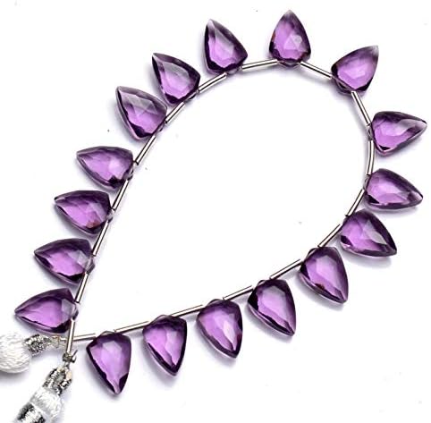 GEMZ 10 inch Strand of Natural African Amethyst Quartz tie Shape Faceted Cut Purple Color briollete Beads for DIY Jewelry Making- Earring Necklace Bracelet.