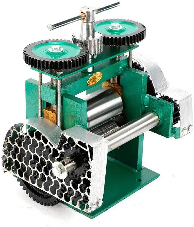 HYYKJ-US Rolling Mill 3.3'' Manual Combination Rolling Mill Machine DIY Jewelry Making Presser Roller Gear Ratio 1:4 Hand Crank Jewelers Jewelry Craft Press Tool