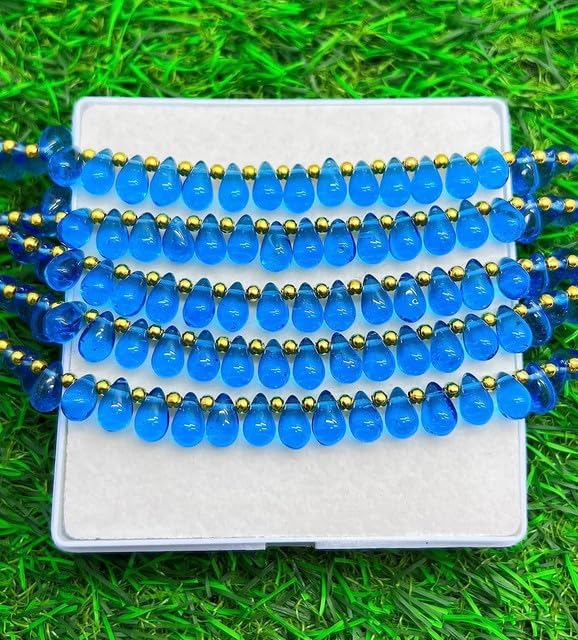 7 Inch Neon Apatite Quartz Beads Size 10x6mm Shape Teardrop Cut Smooth Making, Beading & Craft Supplies lot of 10 Strands CHIK-STRD-93785