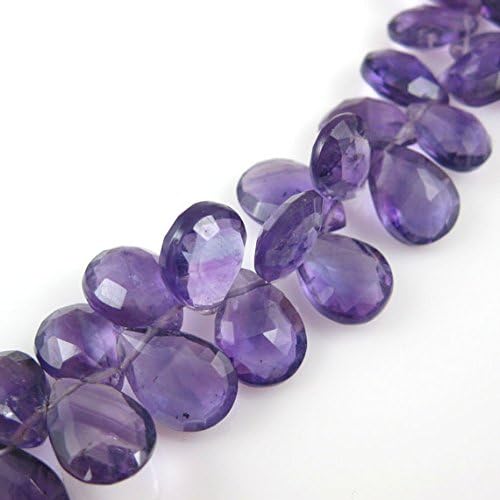 amethyst gemstone bead,semi precious genuine amethyst pear shape briolette beads- loose beads-grade b-13 mm-4pcs