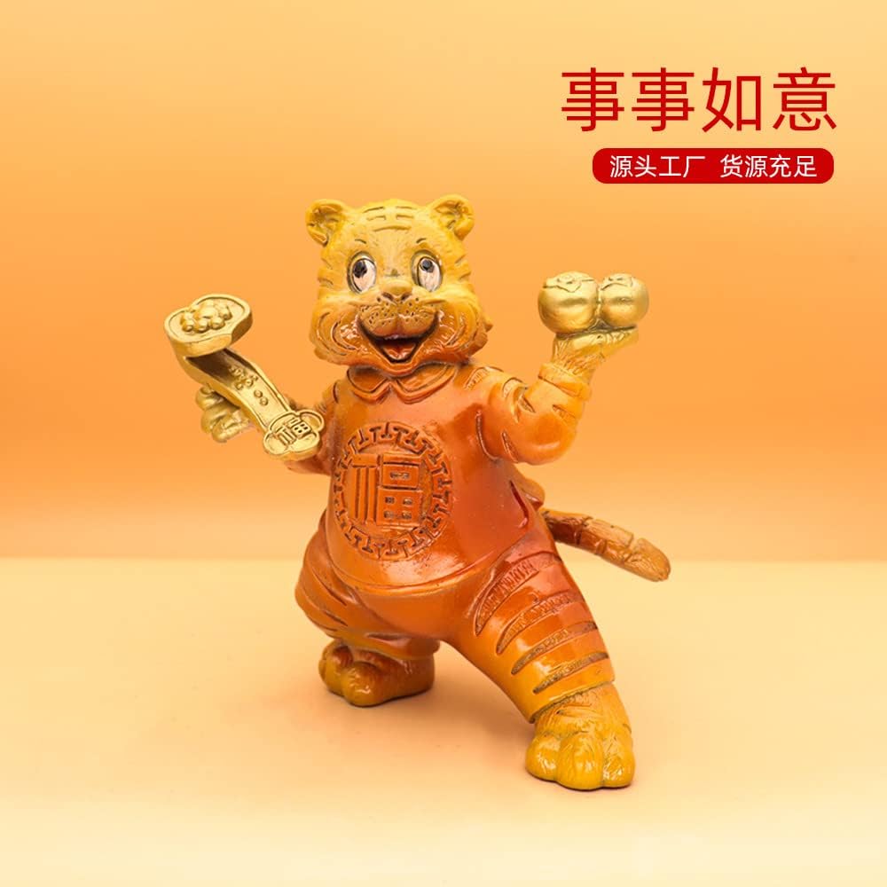 老虎摆件纯铜国潮事事如意吉祥物家居乔迁工艺品礼品来样(1PCS 事事如虎)
