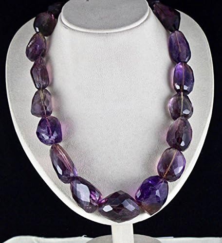 Natural AMETRINE FACETTED BEADS Tumble Necklace 22 INCHES 39 MM TO 30 MM