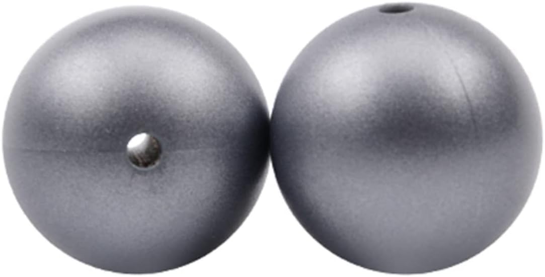 12mm 15mm 19mm Silicone Beads, Colorful Metallic Silver Print Loose Silicone Beads for DIY Necklace Bracelet Jewelry Making Supplies 10 Pieces (12mm Metallic Gold)