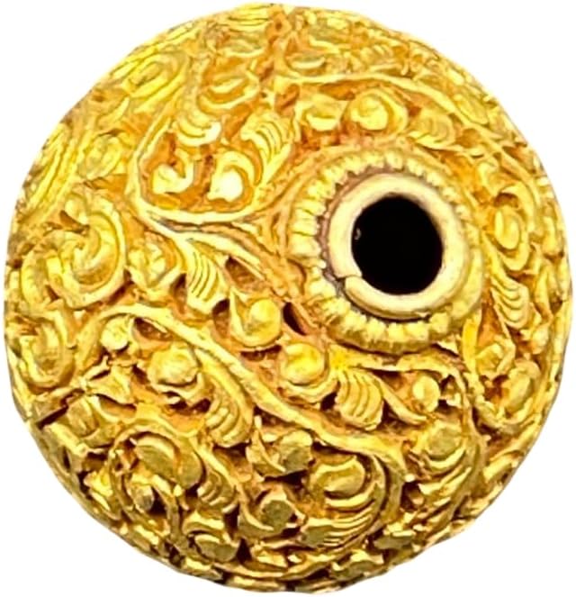 Handcrafted Afghan Silver Gold Plated Bead 25x24mm – 12.18g Antique Nepalese Tibetan Jewelry Bead for Necklace & Bracelet Making, Ethnic Boho Vintage for DIY Jewelry Design (20)