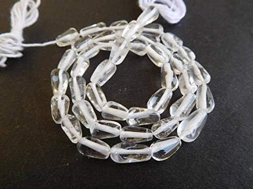 clear crystal natural gemstone plain beads tear drop shape beads 13