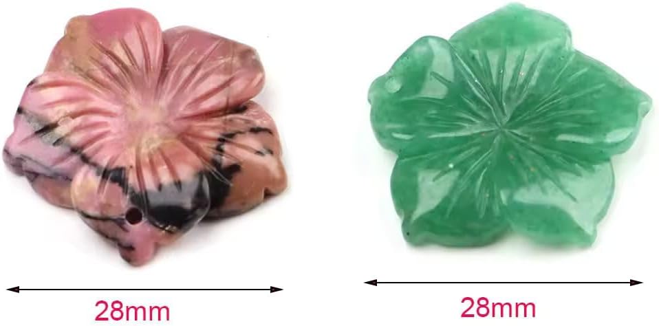 28mm Hand-Carved Peach Blossom Pendant | Natural Crystal Gemstone Bead | Feng Shui & Decorative Craft