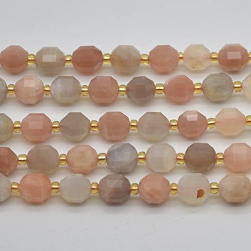 13 inch Strand of Natural gem Multi Colour, 7x8mm Round Faceted Beads for DIY Jewelry Making. | Beads_05440