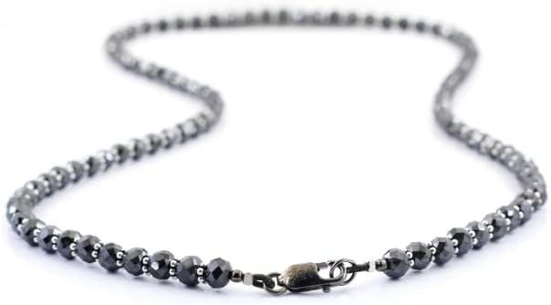 skyjewels 6mm Black Diamond Faceted Beads Necklace With Black Gold Findings is a Unique Style, Custom Length