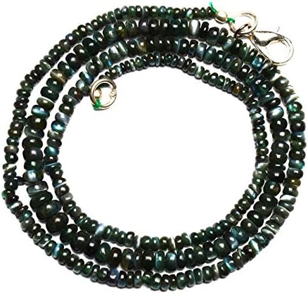 Very Very Rare Natural Gem Alexandrite Chrysoberyl Smooth 3 to 4MM Rondelle Beads Necklace 19.5