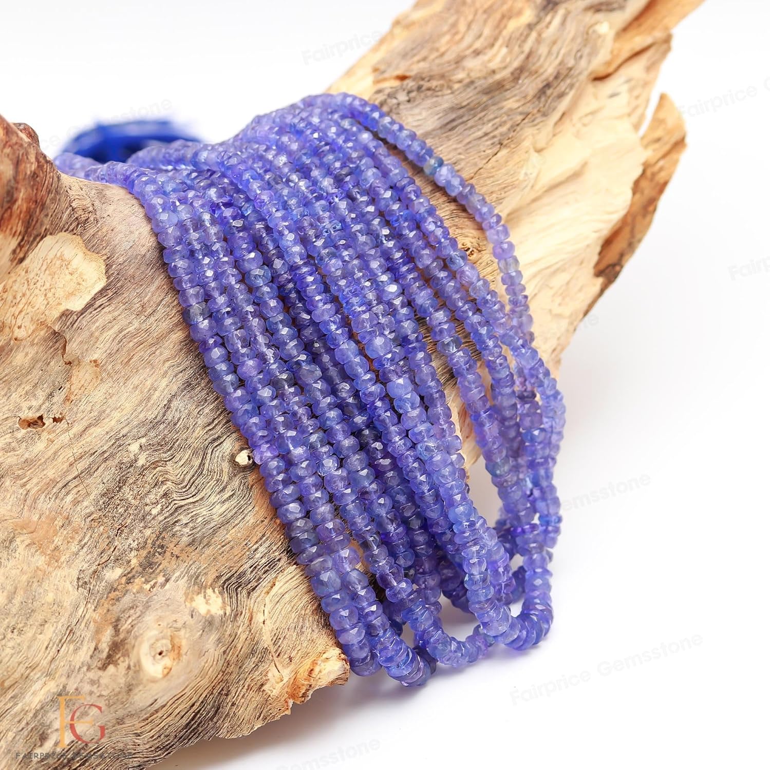 AAA+ Quality Tanzanite Faceted Rondelle Beads, 3.5mm-5mm Tanzanite Faceted Beads, Natural Tanzanite Rondelle beads, Tanzanite Beads Strand for Jewelry Making Necklace, Bracelet, Earring, Blue