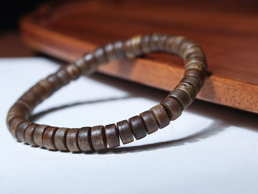 Agarwood Nha Trang White Chess Agarwood Skewer 4 * 7mm Buddha Bead Rosary Bead Submerged