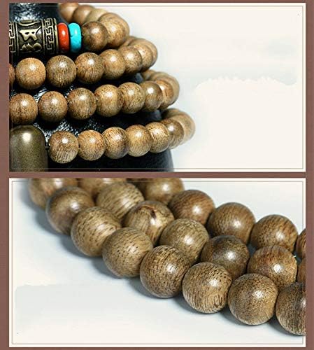 GLW Kalimantan Genuine Wild Agarwood Aloewood 7mm MalasMeditation Prayer Beads#4953