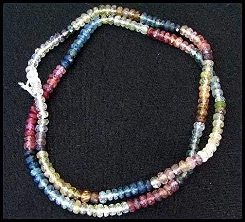 Sexy Fancy Sapphire Faceted Bead Strand 53cts ( 183 Beads ) for Jewelry Making