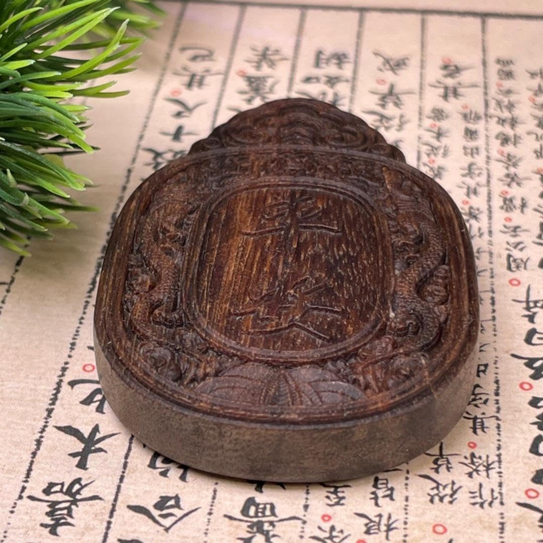 Vietnam Nha Trang White Agarwood Resin Beads with Soft Silk Cord Peace and Safety Amulet Car Pendant