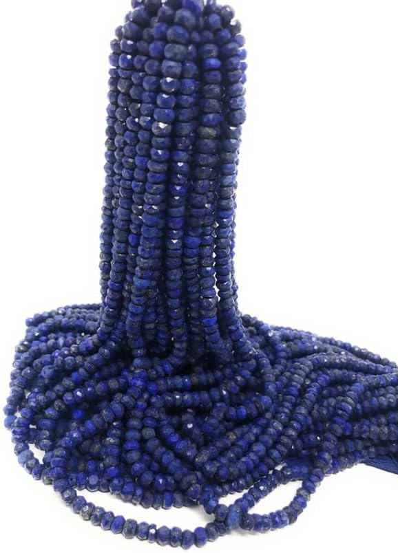 Lapis Lazuli Gemstone Beads, Natural Gemstone Beads, Beading Supplies for Jewelry Making, Wholesale Bulk Beads, 4.5mm - 5mm, 13