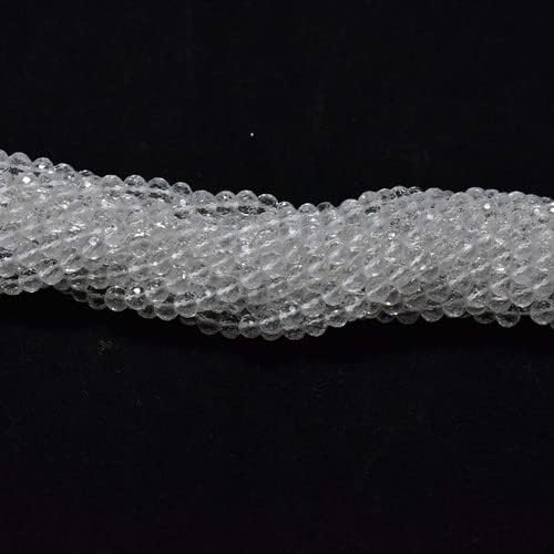 AAA Crystal Quartz Faceted Round Beads, Crystal Quartz Faceted Beads, White Crystal Quartz Beads, Crystal Quartz Round Beads, Crystal Quartz CHIK-STNRD-34021