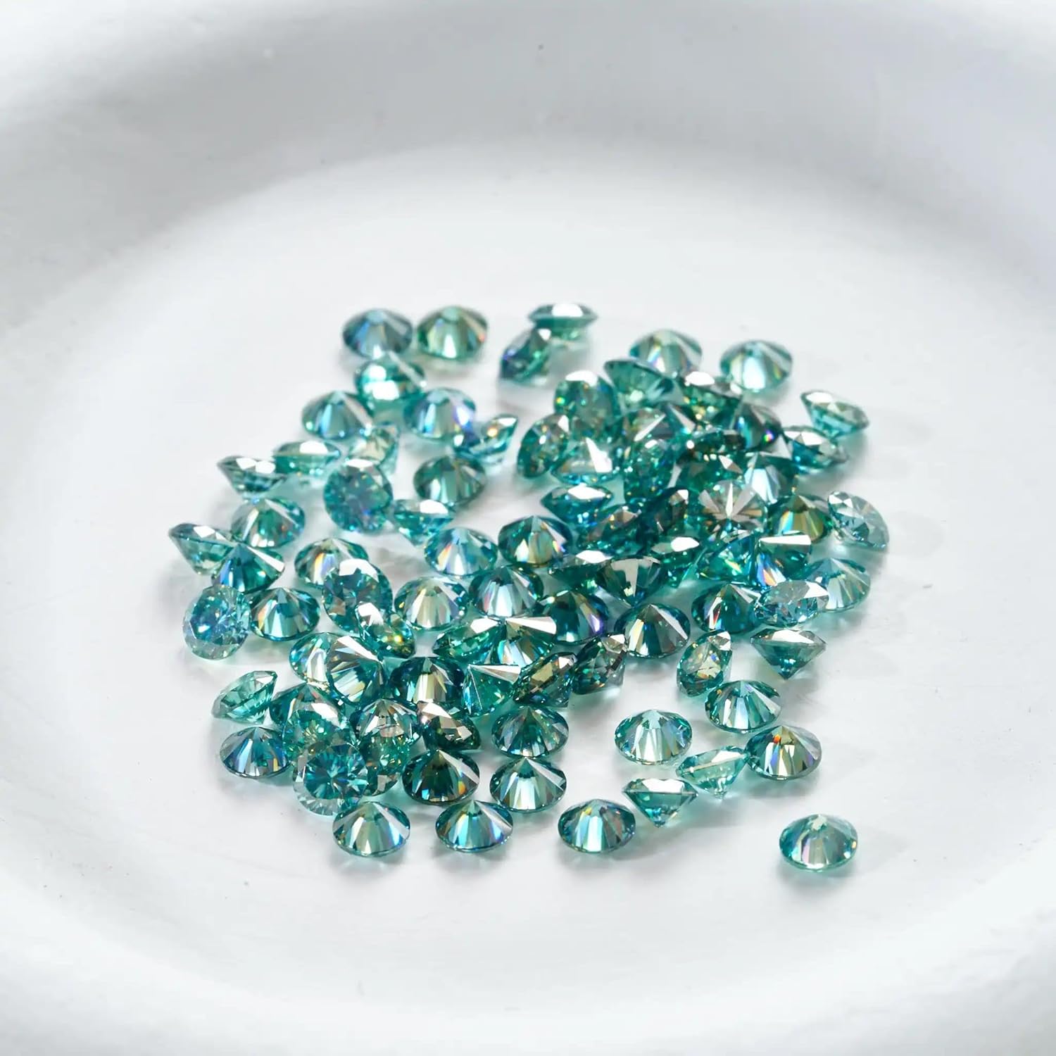 3.5Mm Round Color Gemstones Excellent Cut Set Pass Diamond Test