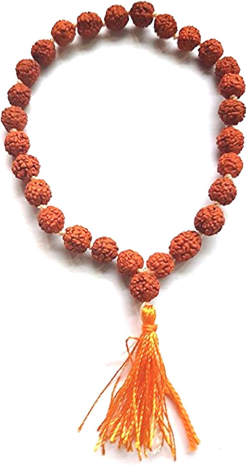 numeroastro Natural & Original 5 Mukhi Rudraksha Mala for Jaap (27 Beads) (2 Pcs)