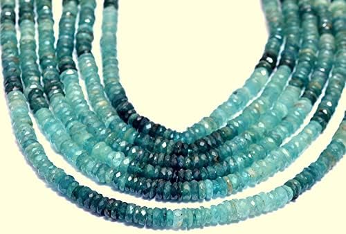13 inch Strand of Natural gem Grandidierite, 5-6mm tyre rondelle Faceted Beads for DIY Jewelry Making. | Beads_03836