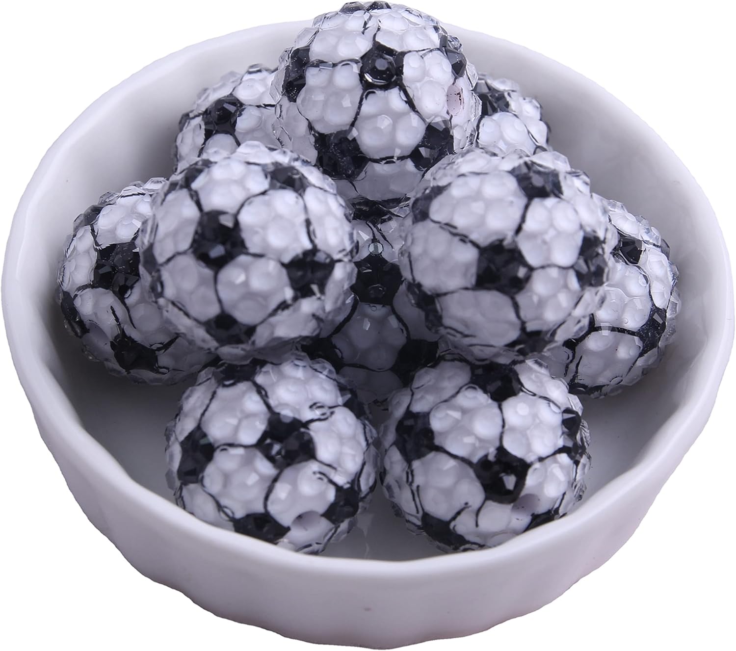 Davitu Kwoi vita 100pcs A lot 20mm Loose Round Yellow Baseball Resin Rhinestone Ball Beads Chunky Beads for Bubblegum Necklace Jewelry - (Color: ab Color, Item Diameter: 20mm 100pcs per Bag)