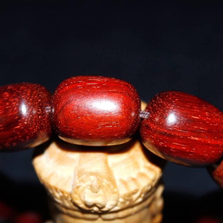 Mascot Wooden Crafts Wood Carving Art Wood Decoration Artwork 印度小叶紫檀枣珠手串 桶珠佛珠 紫檀红木珠 (小叶紫檀枣珠15mm)