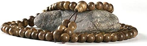 GLW Brunei Genuine Wild Agarwood Aloewood 7mm Meditation MALA Prayer Beads#4958
