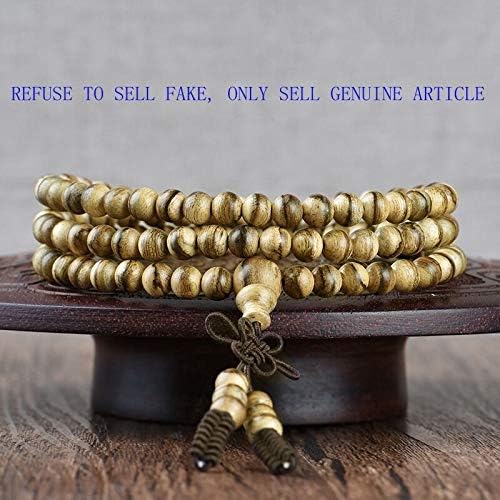 GLW Tarakan Agarwood 108 Prayer Beads Genuine Natural Wild 4mm #4390