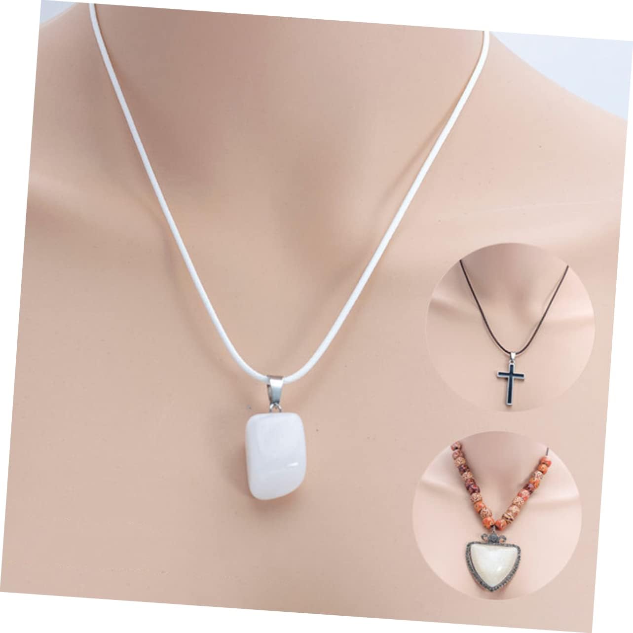 200 pcs Leather Necklace Cord Jewelry Cord Bracelet Clasps and Closures Hanging Rope Leather Bracelet kit Jewelry Making Beading Wire Black Necklace DIY Pendants Thread Accessories (Coffeex2pcs 0.15