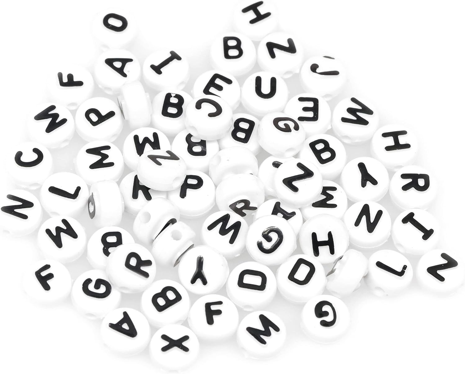 Creatology White Circle Alphabet Beads, 12 Packs: 100 ct. (1,200 Total), 10mm